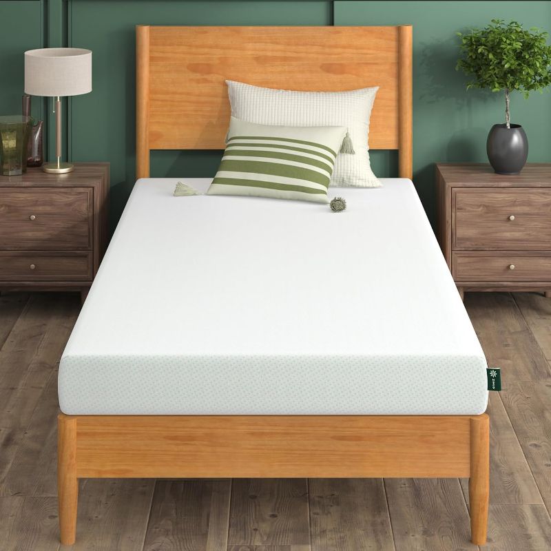 Photo 1 of ZINUS 6 Inch Green Tea Memory Foam Mattress / Patented Custom Contour Support / Sturdy Base Foam/ CertiPUR-US Certified / Bed-in-a-box , Twin, Wh