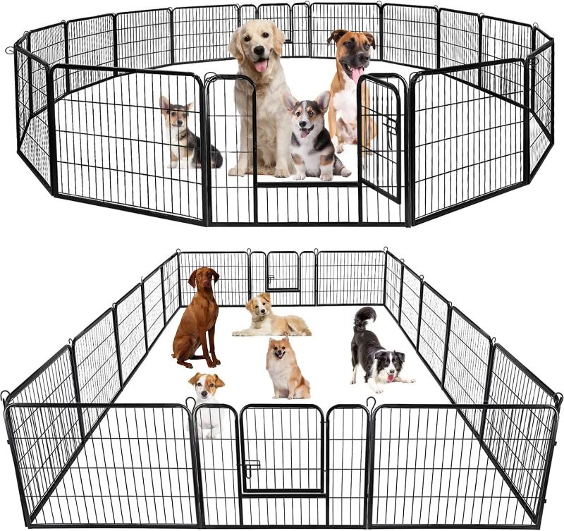 Photo 1 of BestPet Dog Playpen Pet Dog Fence 24"/ 32" /40" Height 8/16/24/32 Panels 