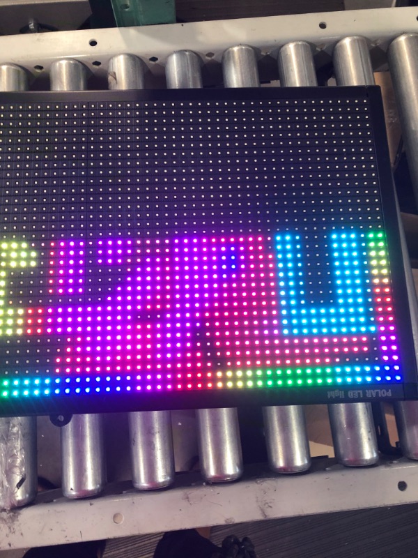 Photo 4 of OUTDOOR 40" x 14" WiFi P10 resolution, full LED RGB color sign with high resolution P10 96x32 dots