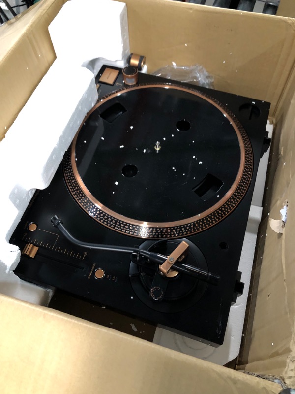 Photo 3 of Audio-Technica AT-LP120XUSB-BZ Direct-Drive Turntable (Analog & USB), Fully Manual, Hi-Fi, 3 Speed, Convert Vinyl to Digital, Anti-Skate and Variable Pitch Control Bronze