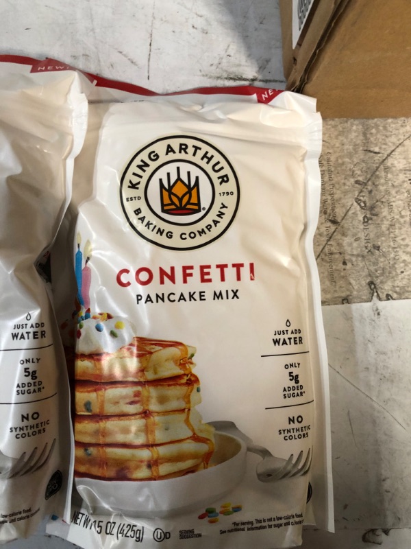 Photo 4 of (EX 9/22/23) King Arthur Confetti Pancake Mix, Kosher Certified, Non GMO 15 Ounce (Pack of 6) 