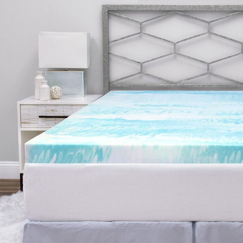 Photo 1 of  3-Inch Gel Swirl Memory Foam Mattress Topper, California King