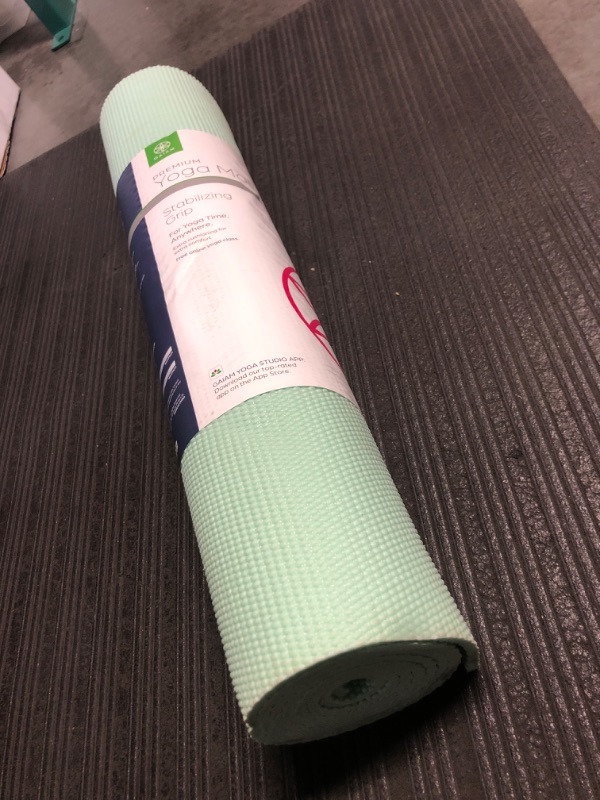 Photo 2 of * used * stained * see all images *
Gaiam Yoga Mat - Premium 5mm Solid Thick (68" x 24" x 5mm) Cool Mint 