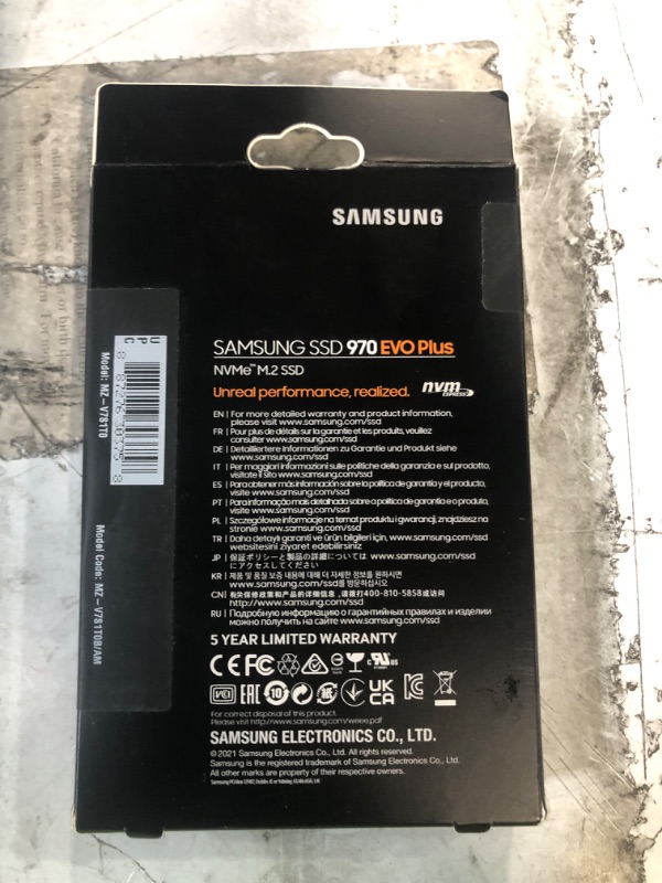 Photo 2 of SAMSUNG 970 EVO Plus SSD 1TB NVMe M.2 Internal Solid State Hard Drive