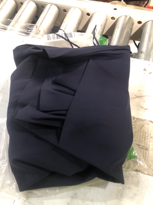 Photo 1 of Alex Evenings Women's Slimming Short Ruched Dress with Ruffle 16 Navy **LOOKS NEW**