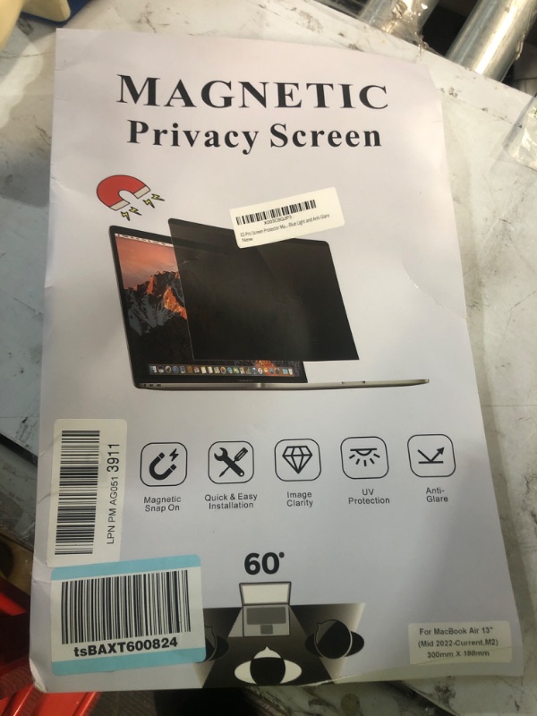 Photo 2 of EZ-Pro Screen Protector Magnetic Privacy Filter for 13 inch 