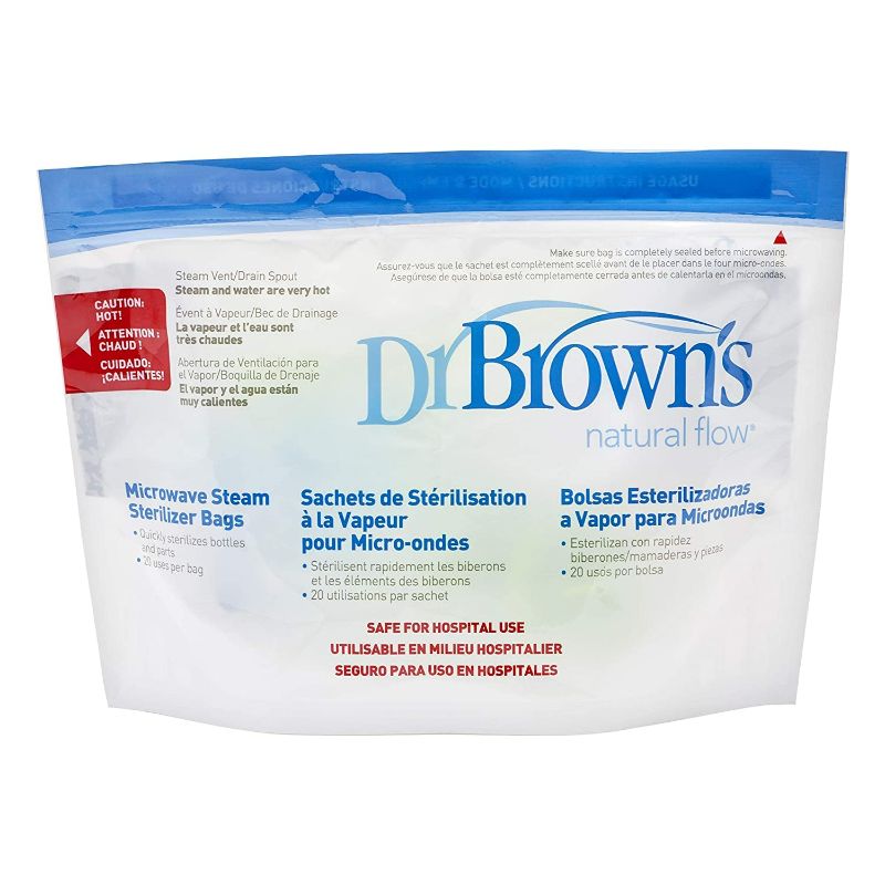 Photo 1 of Dr. Brown's Microwave Steam Sterilizer Bags and Bottle Brush Steam Sterilizing Bags *2 packs*