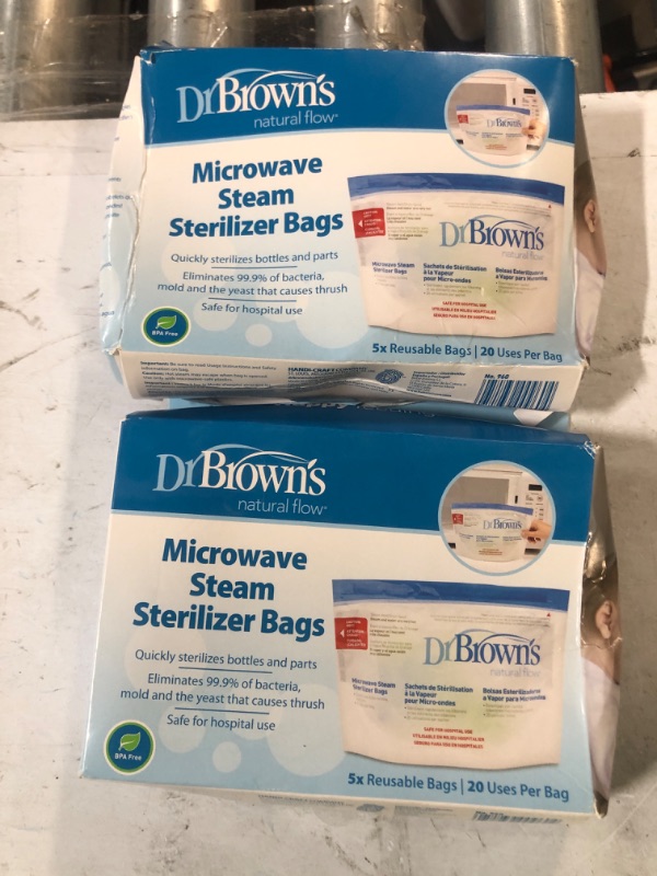 Photo 2 of Dr. Brown's Microwave Steam Sterilizer Bags and Bottle Brush Steam Sterilizing Bags *2 packs*