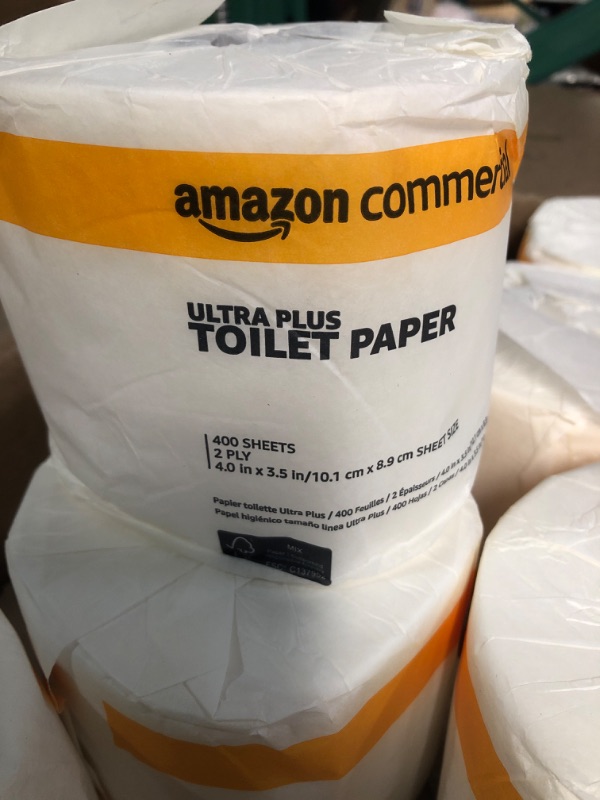 Photo 3 of AmazonCommercial 2-Ply 400 Sheets per Roll (80 Rolls)(4.1" x 3.5" Sheet)