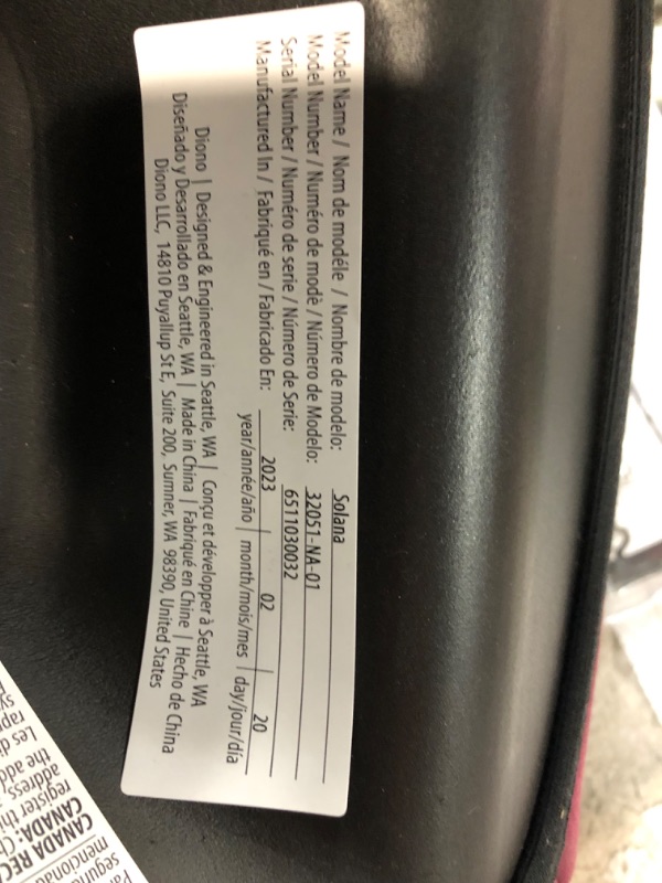 Photo 4 of Diono Solana, No Latch, Single Backless Booster Car Seat, Lightweight, Machine Washable Covers, Cup Holders, Pink 2021 Single Pink