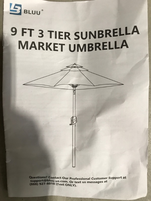 Photo 2 of * used * see all images *
9 foot 3 tier sunbrella market umbrella 