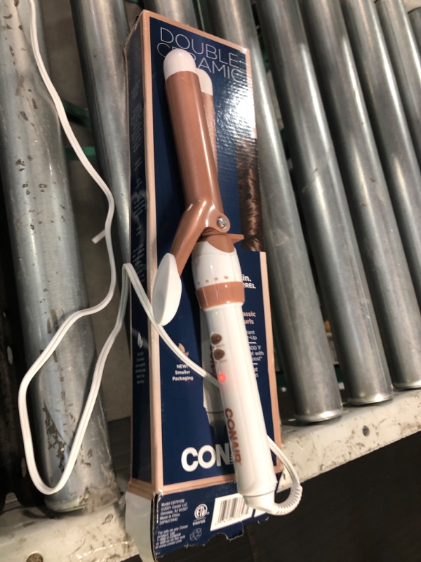 Photo 2 of Conair Double Ceramic Rose Gold Curling Iron - 1 **POWERS ON**
