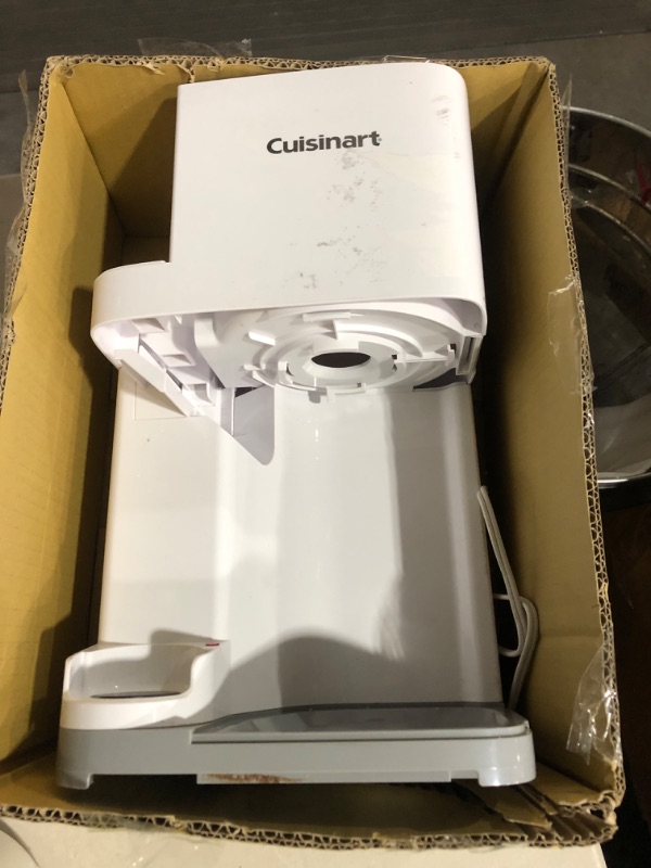 Photo 2 of **PARTS** *USED* **SEE NOTES** Cuisinart Ice Cream Machine 1.5 Quart- White