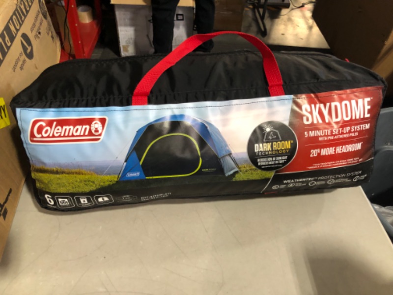 Photo 2 of *PARTS* *SEE NOTES* Coleman Skydome Camping Tent with Dark Room Technology 6 Person