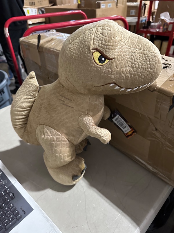 Photo 4 of *USED* Jurassic World Jumbo 17.5-inch T Rex Plush Stuffed Animal, Kids Toys for Ages 3 Up, Amazon Exclusive