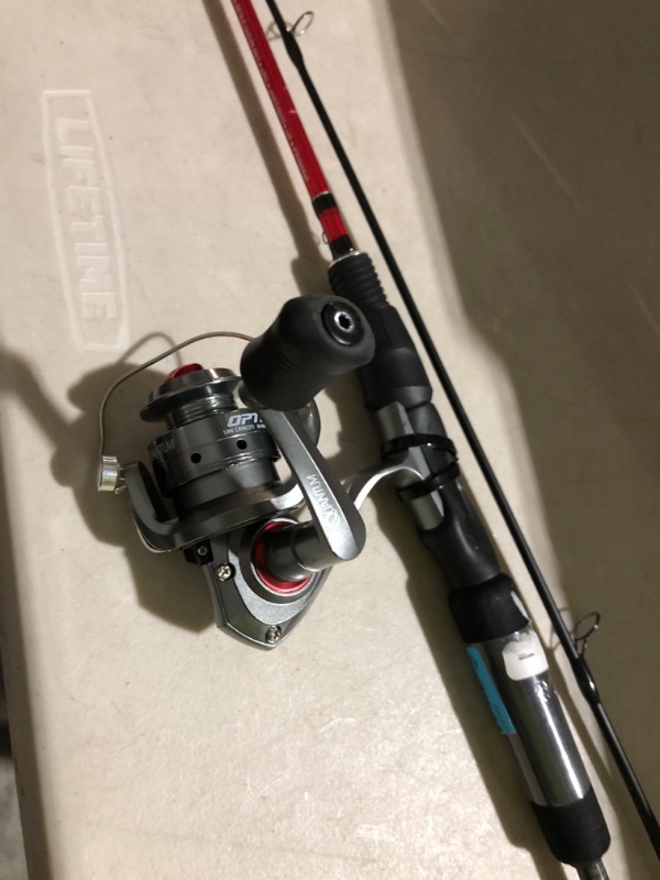 Photo 1 of *USED* *SEE NOTES* Quantum Optix Spinning Reel and 2-Piece Fishing Rod Combo