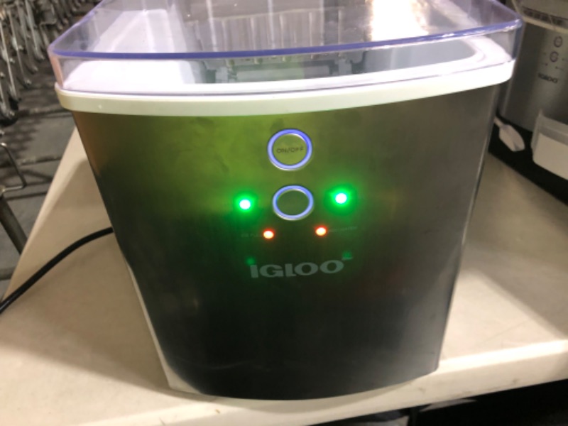 Photo 2 of *** PARTS ONLY ***Igloo Electric Countertop Ice Maker Machine - Automatic and Portable - 33 Pounds in 24 Hours - Ice Cube Maker - Ice Scoop and Basket - Ideal for Iced Coffee and Cocktails - Stainless Steel 33 lb Stainless Steel