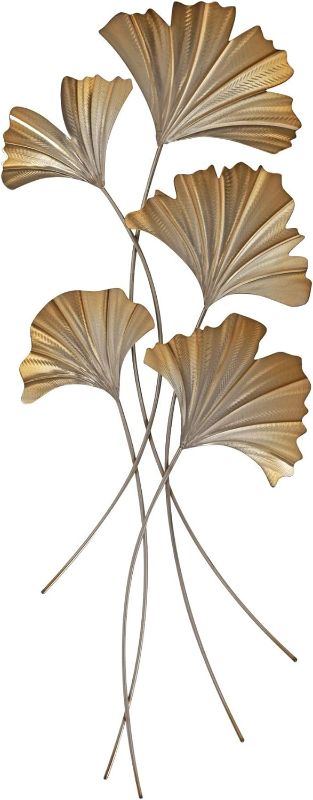 Photo 1 of **SEE CLERK NOTES** T.I. Design Gingko Leaves Contemporary Modern Botanical Metal Wall Decor
