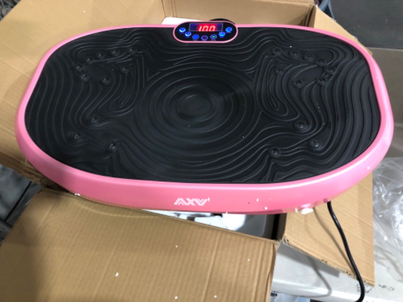 Photo 2 of *PREVIOUSLY OPENED* **SEE CLERK NOTES** AXV Vibration Plate Exercise Machine BOAT-PINK