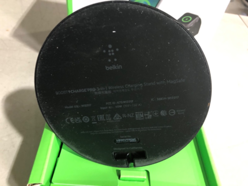 Photo 5 of *PARTS* *SEE CLERK NOTES* Belkin BoostCharge PRO 3-in-1 Wireless Charger with MagSafe