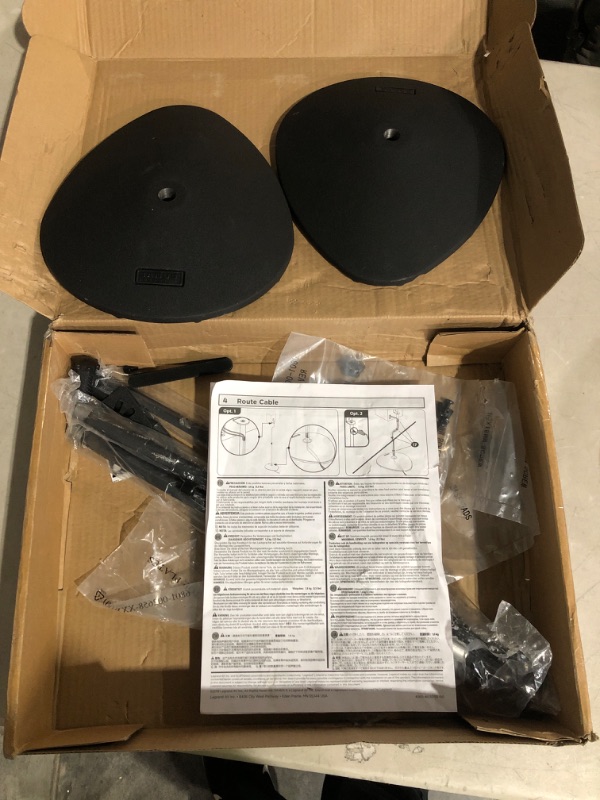 Photo 2 of **PARTS** **SEE CLERK NOTES** Sanus Adjustable Height Speaker Stand - Extends 28" to 38" - 