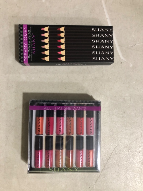 Photo 2 of **PAIR OF BEAUTY PRODUCTS** SHANY All That She Wants - Set of 12 Mini Lipgloss Set + pencils