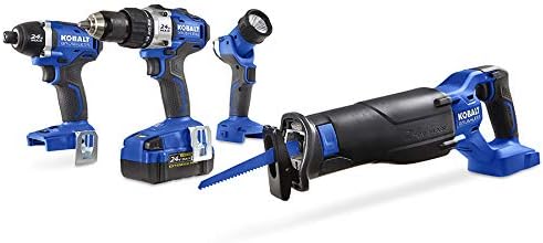 Photo 1 of **READ COMMENTS** Kobalt 4-Tool 24-Volt Max Brushless Power Tool Combo Kit with Soft Case