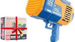 Photo 1 of Unleash Endless Fun with 132 Holes Bazooka Bubble Gun-The Perfect Toy for Kids Above 3 Years, Experience The Thrill of Bubble Gun Bazooka-The Bazooka Gun That Makes Bubbles More Fun(ORANGE )