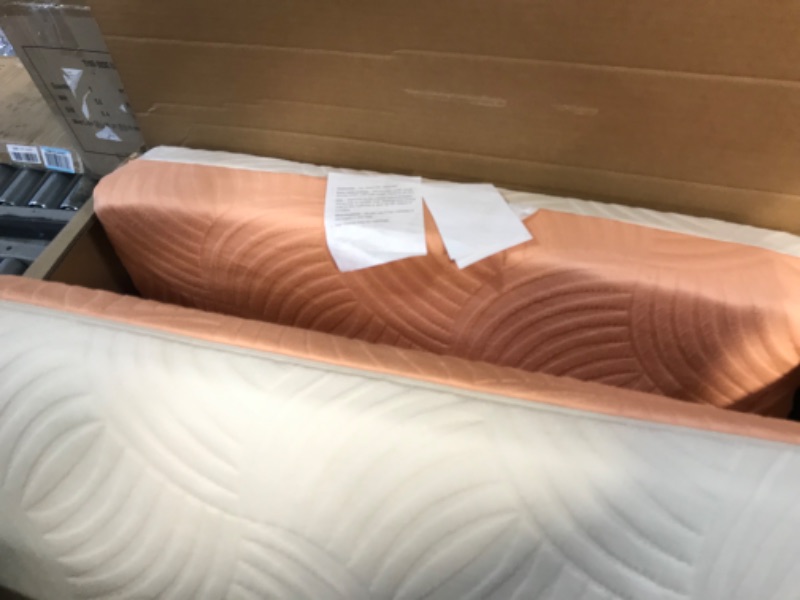 Photo 2 of Delta Children Summer Breeze Mattress - Breathable Baby Crib & Toddler Mattress with Cloud Core - Machine Washable Cover - GREENGUARD Gold – Waterproof - Sustainably Sourced Core, Apricot/White