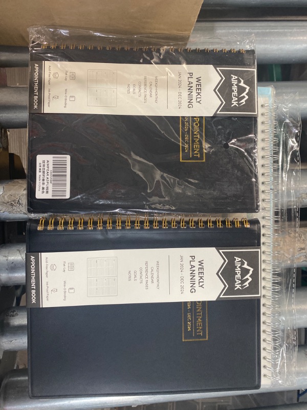 Photo 2 of 2 PACK NON-REFUNDABLE
Appointment Book 2024, Daily Weekly and Monthly Planner Jan.2024-Dec.2024,  5.5"x8.5" Black