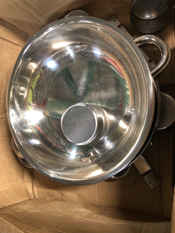 Photo 2 of **DAMAGE**
Chafing Dish Buffet Set 5 QT 4 Packs Stainless Steel Buffet Servers **USED**