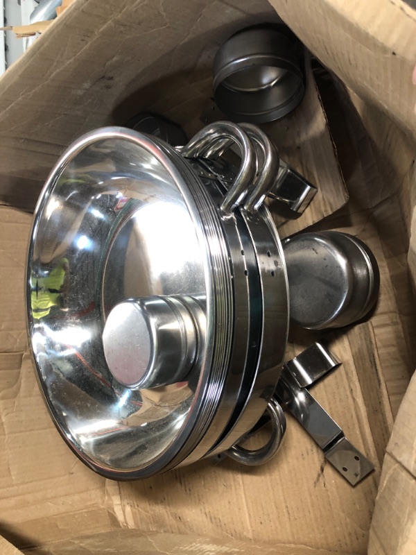 Photo 3 of **DAMAGE**
Chafing Dish Buffet Set 5 QT 4 Packs Stainless Steel Buffet Servers **USED**