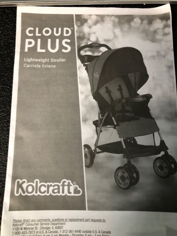 Photo 4 of **USED** *WORN WHEELS* Kolcraft Cloud Plus Lightweight Easy Fold Compact Stroller