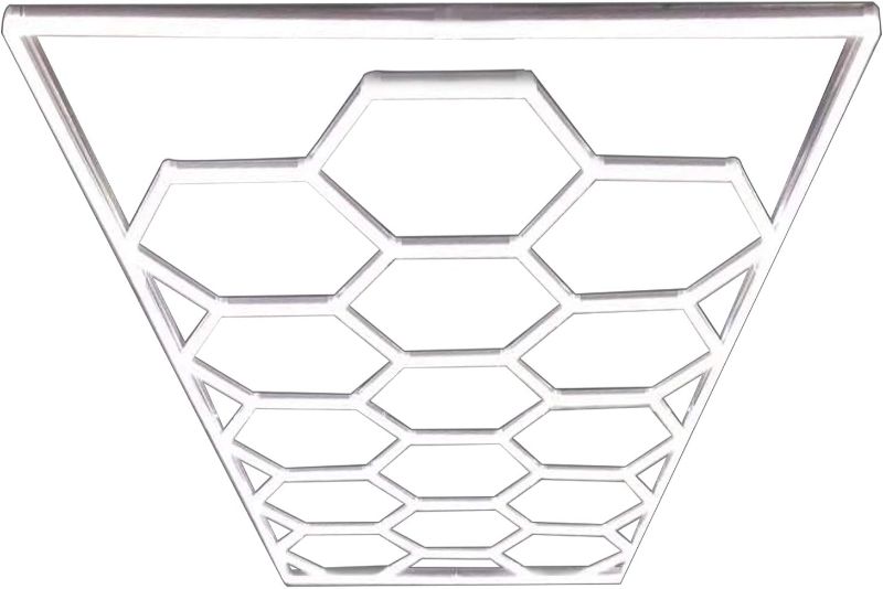 Photo 1 of GOSLARLIT Hexagon Led Garage Light,14 Grid Systems Led Shop Lights for Garage/Workshop/Car Detailing Shop with White Border,