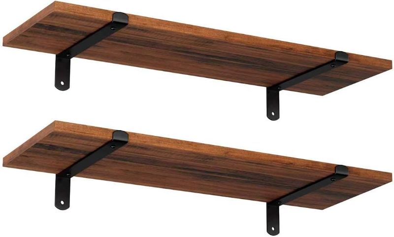 Photo 1 of Wall ,Floating Shelves Set of 2, Rustic Decorative Shelves, Retro Style, 39 1/2 X 13