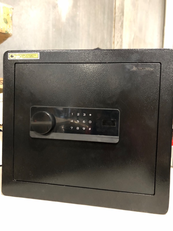 Photo 3 of * used * no keys * may need to contact manufacturer to open safe * 
Kavey Home Safe, Safe Box with Digital Touch Screen Keypad and Sensitive Alarm System