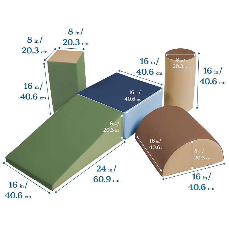 Photo 1 of *SEE PHOTOS- ONLY ONE PIECE*
ECR4Kids SoftZone Climb and Crawl Playset, Building Block, Earthtone, 1-Piece