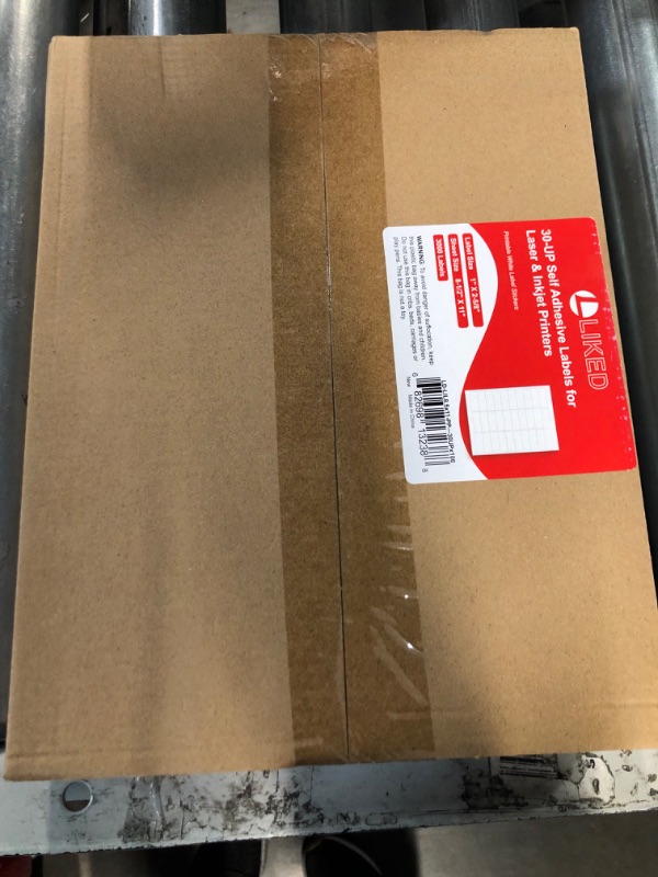 Photo 1 of L LIKED 1" X 2-5/8" Self Adhesive Shipping Labels for Laser & Inkjet Printers, Barcode Mailing SKU Labels 30-up (3000 Labels - 100 Sheets) 1" X 2-5/8"(30-up) 100 Sheet 2 PACK