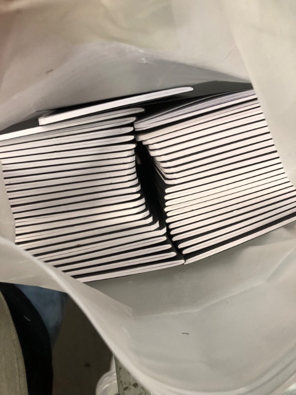 Photo 1 of 48 Pcs 5.5 Inch x 3.5 Inch Black Cover Pocket Notebook 32 Sheets (64 Pages) 