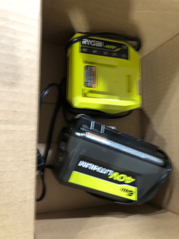 Photo 2 of Ryobi 40V Battery and Charger Kit 4.0 Ah Lithium-Ion Battery Set OEM 