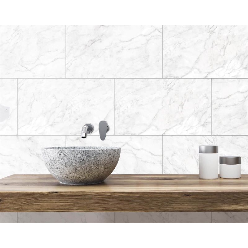 Photo 1 of  Decor Decorative Shower & Bathroom Wall Tiles (Carrara Marble, Set of 8)