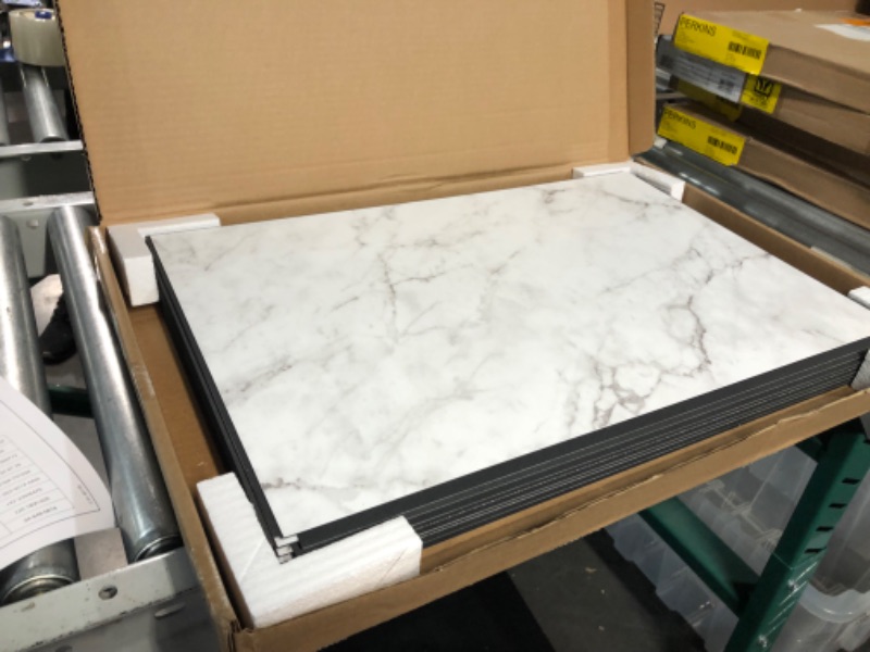 Photo 1 of *Used* Innovera Decor Decorative Shower & Bathroom Wall Tiles (Carrara Marble, Set of 8)