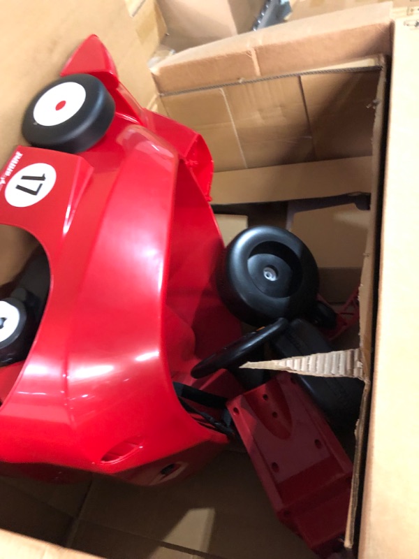 Photo 2 of **FOR PARTS ONLY**
Radio Flyer Grow With Me Racer, Kids Battery Powered and Remote Control Ride On Toy, Red Toddler Ride On Toy For Ages 1.5-4 Years, Large