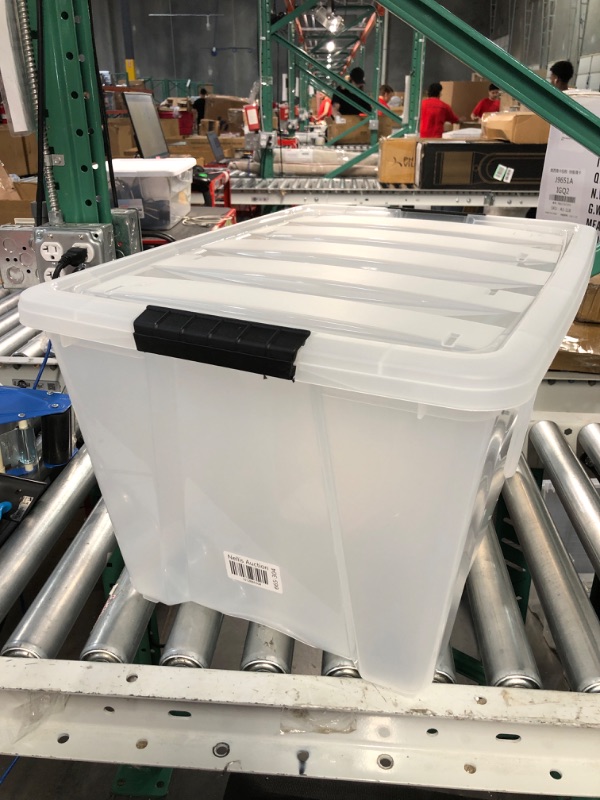 Photo 2 of (STOCK PHOTO FOR REFERENCE) IRIS USA 53 Qt. Plastic Storage Container Bin with Secure Lid and Latching Buckles