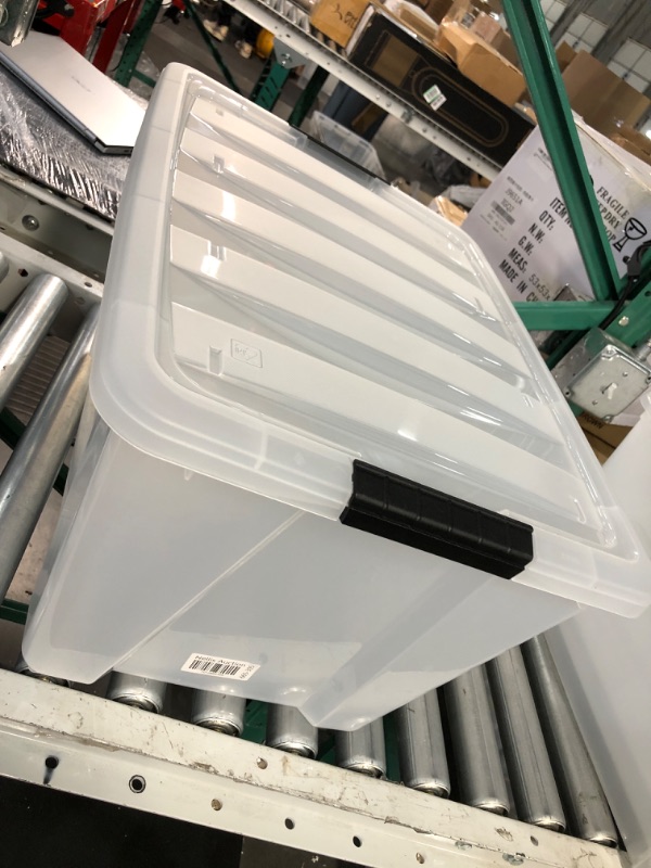 Photo 2 of (STOCK PHOTO FOR REFERENCE) IRIS USA 53 Qt. Plastic Storage Container Bin with Secure Lid and Latching Buckles