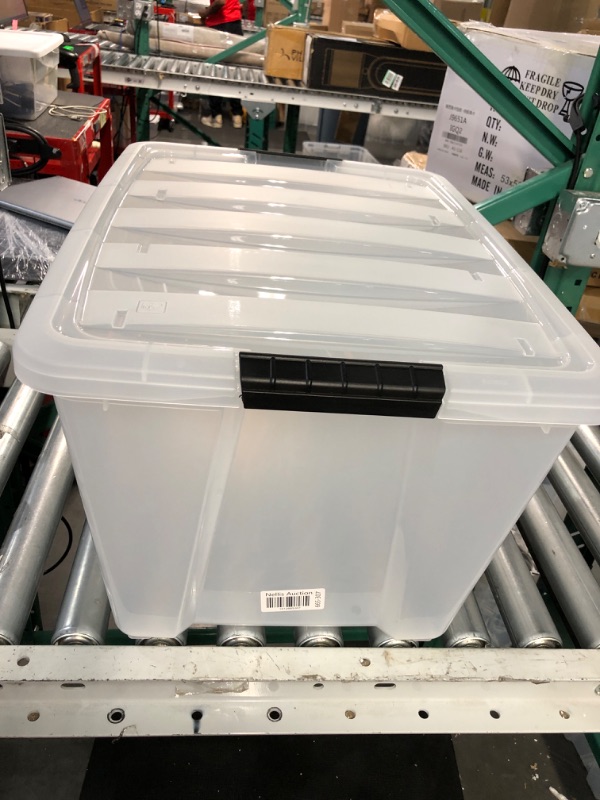 Photo 2 of (STOCK PHOTO FOR REFERENCE) IRIS USA 53 Qt. Plastic Storage Container Bin with Secure Lid and Latching Buckles