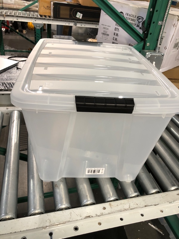 Photo 2 of (STOCK PHOTO FOR REFERENCE) IRIS USA 53 Qt. Plastic Storage Container Bin with Secure Lid and Latching Buckles