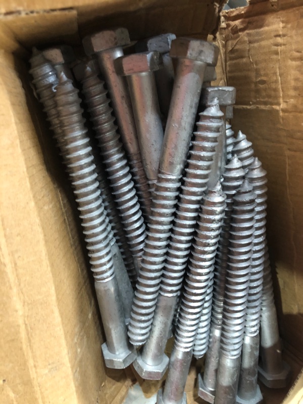 Photo 1 of 1/2 in. x 6 in. Hex Galvanized Lag Screw (25-Pack)