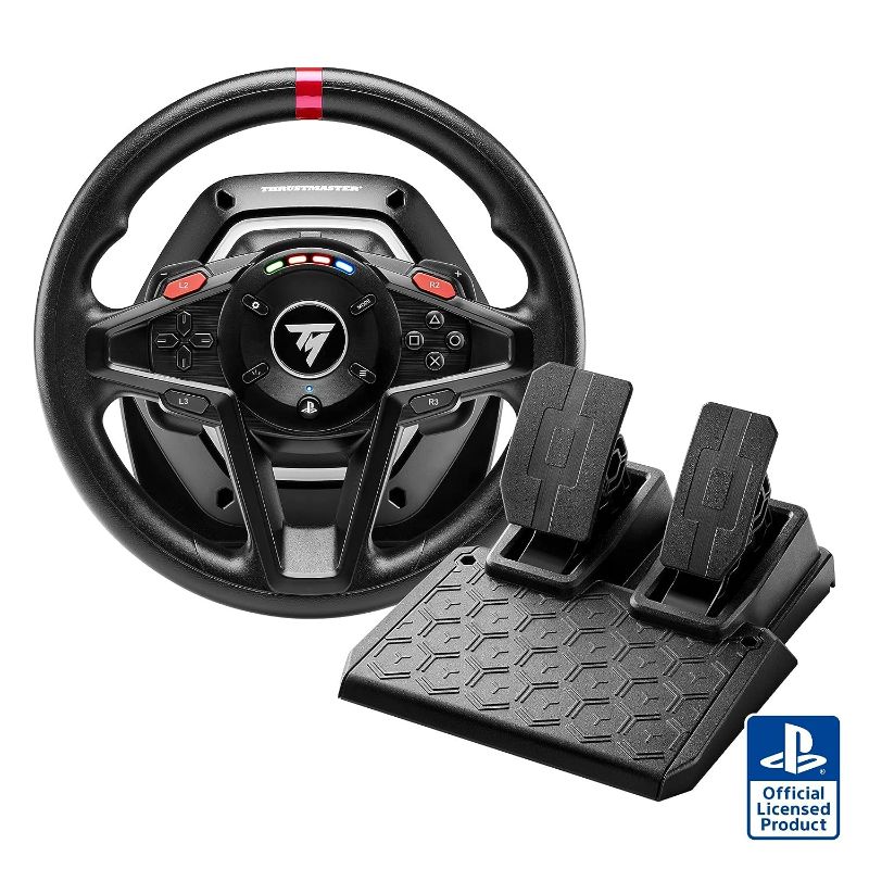 Photo 1 of Thrustmaster T128P, Force Feedback USB Racing Wheel with Magnetic Pedals *NOT TESTED*