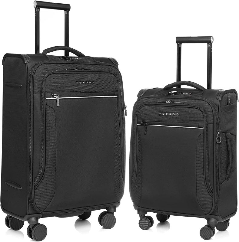 Photo 1 of VERAGE Toledo 2 Pieces Luggage Set BLACK **LOOKS BRAND NEW**